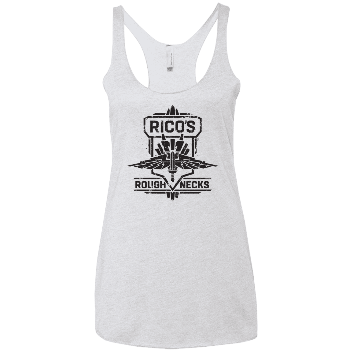 T-Shirts Heather White / X-Small Roughnecks Women's Triblend Racerback Tank