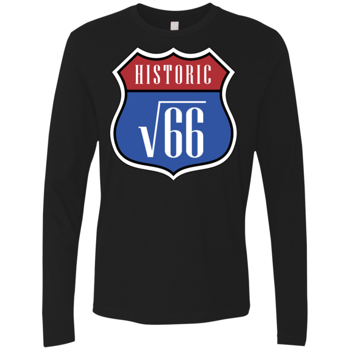 T-Shirts Black / Small Route v66 Men's Premium Long Sleeve