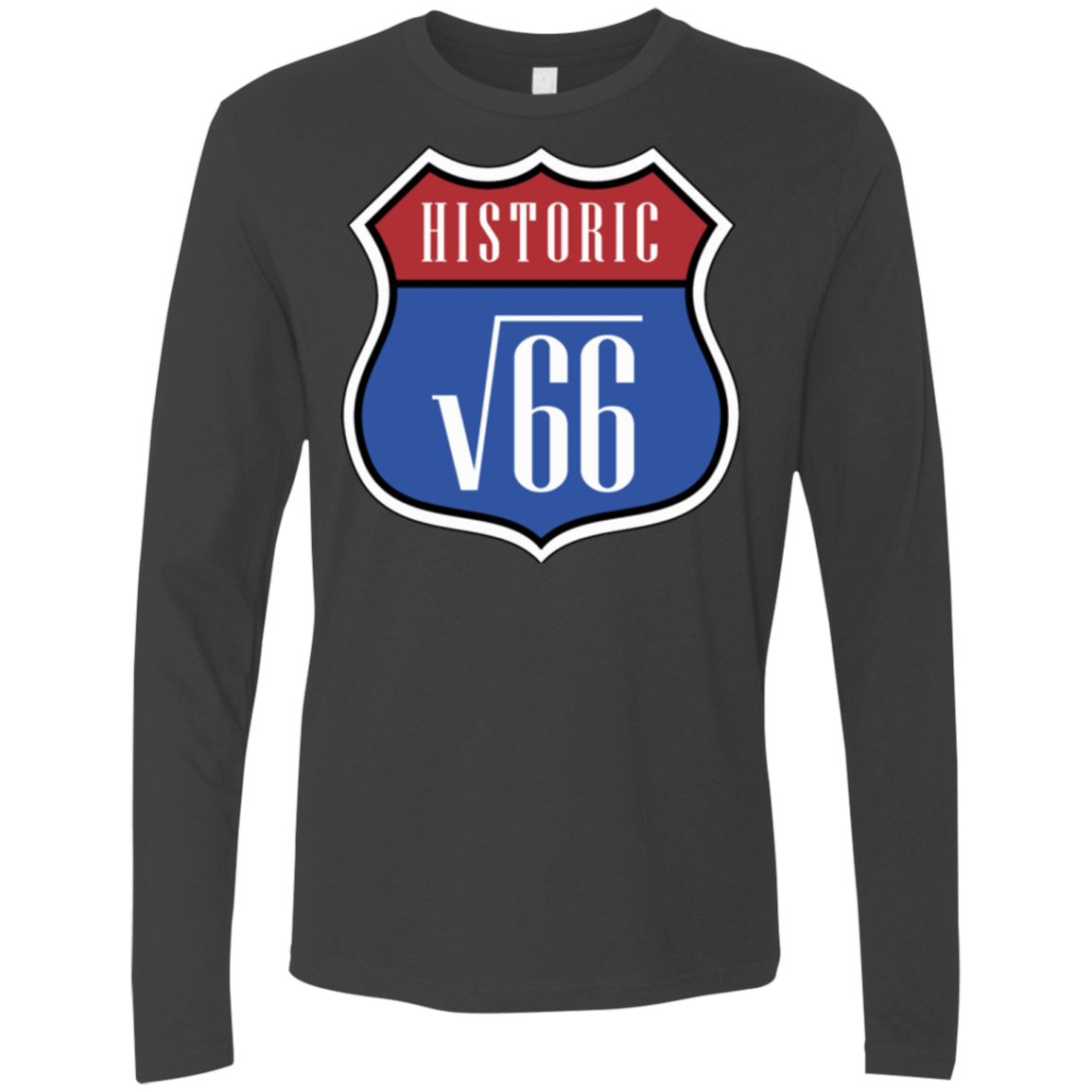 T-Shirts Heavy Metal / Small Route v66 Men's Premium Long Sleeve