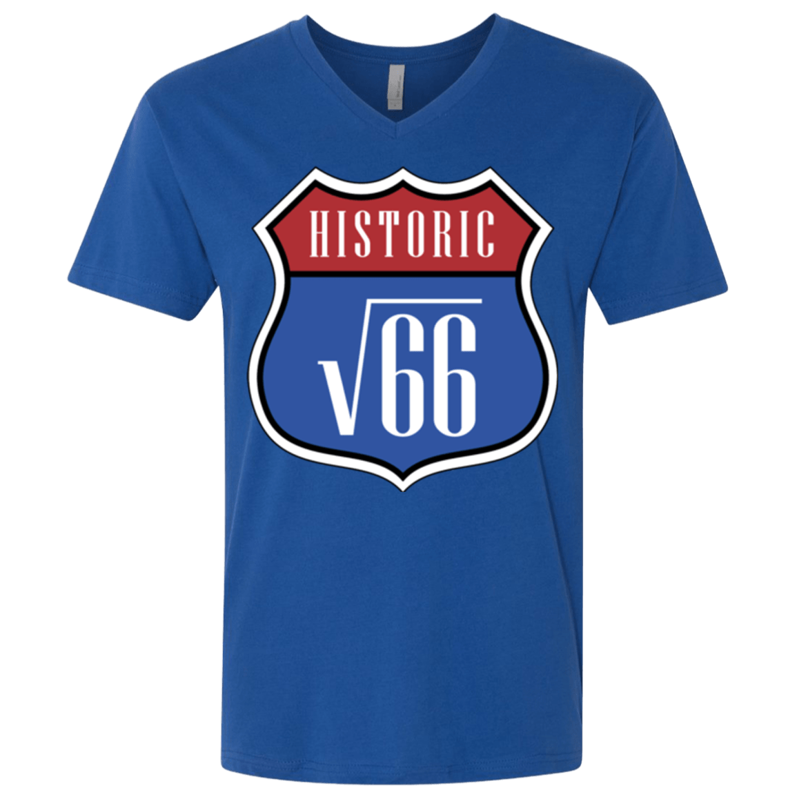 T-Shirts Royal / X-Small Route v66 Men's Premium V-Neck