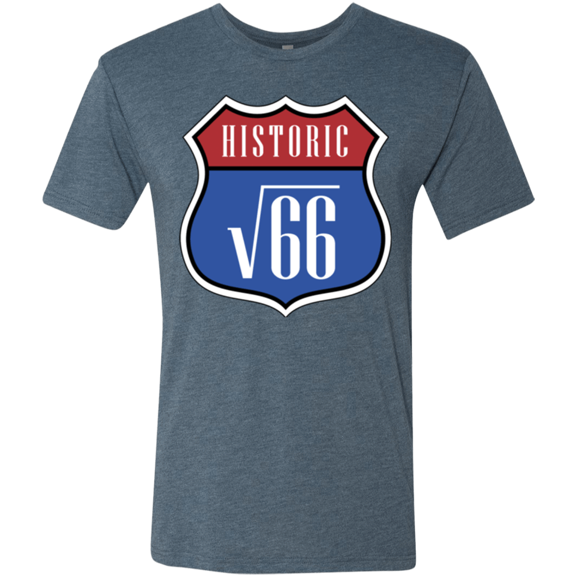 T-Shirts Indigo / Small Route v66 Men's Triblend T-Shirt