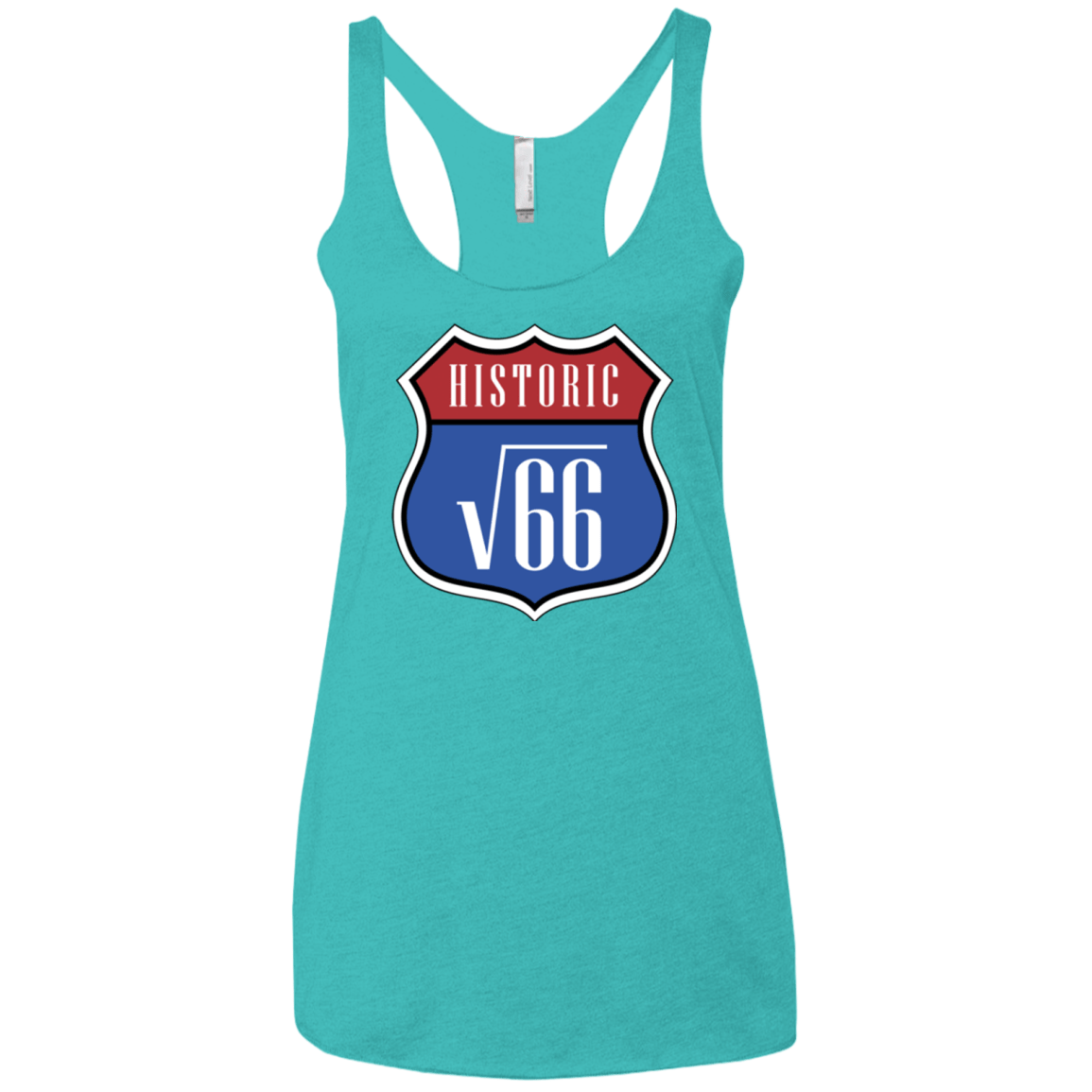 T-Shirts Tahiti Blue / X-Small Route v66 Women's Triblend Racerback Tank