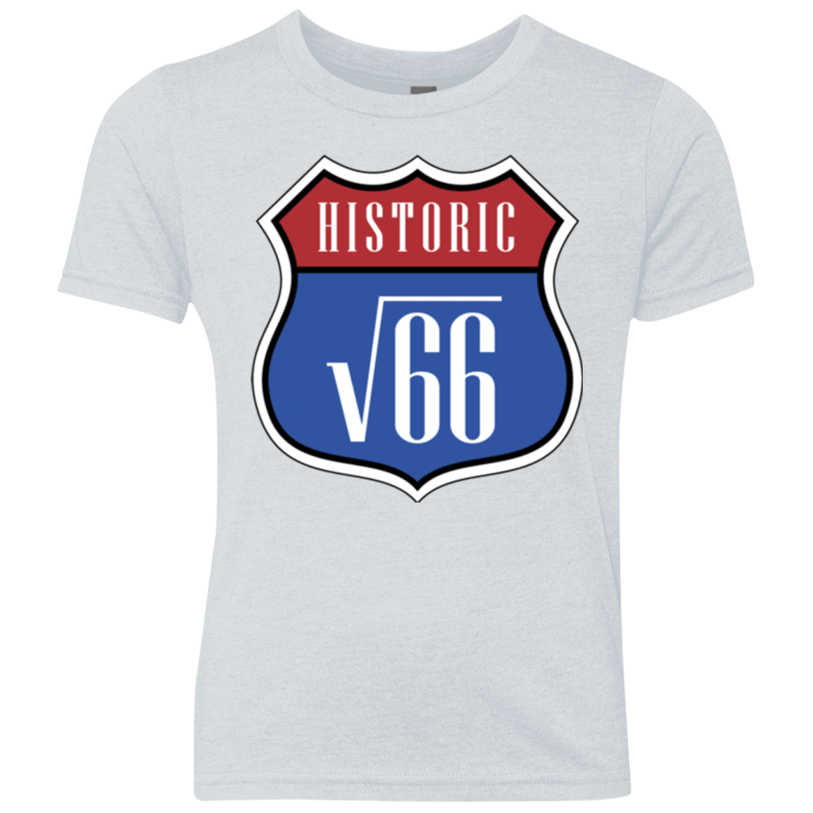 T-Shirts Heather White / YXS Route v66 Youth Triblend T-Shirt