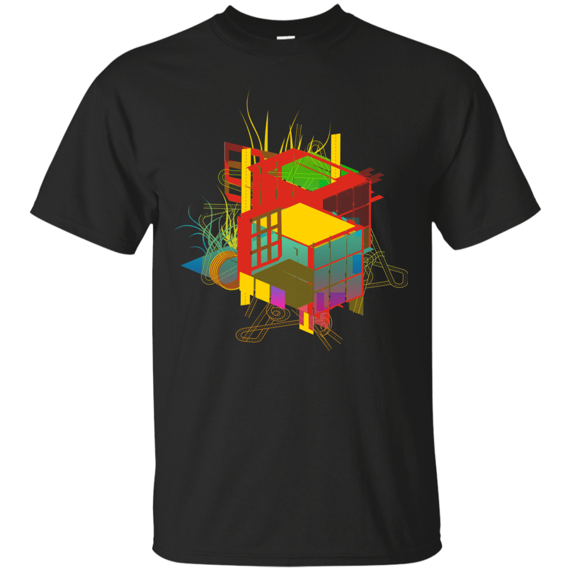 T-Shirts Black / S Rubik's Building T-Shirt