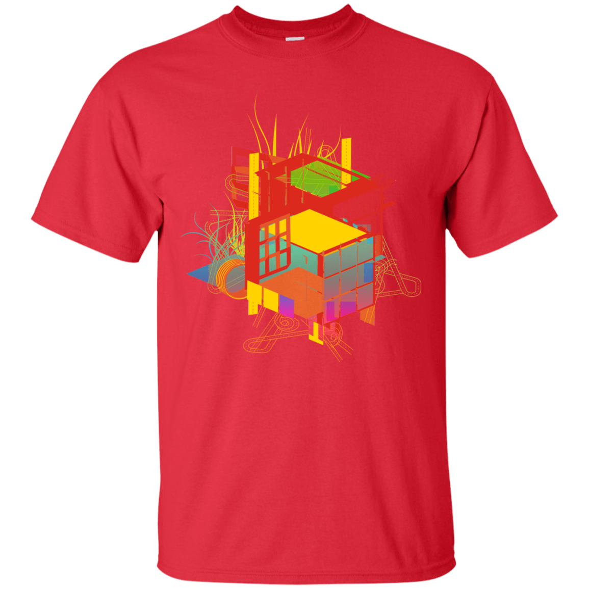T-Shirts Red / S Rubik's Building T-Shirt