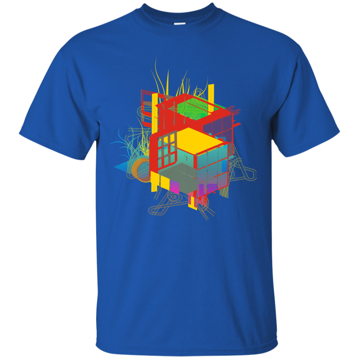 T-Shirts Royal / S Rubik's Building T-Shirt
