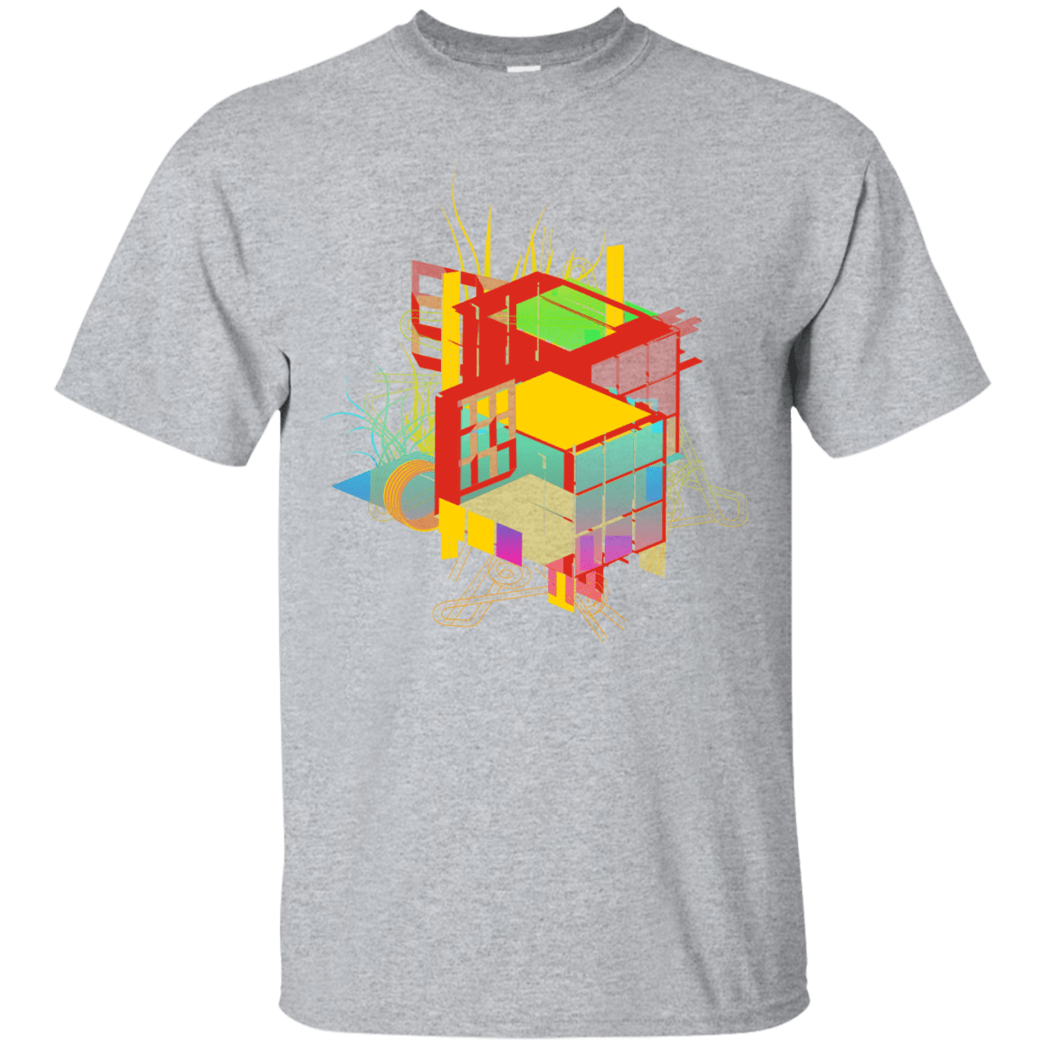 T-Shirts Sport Grey / S Rubik's Building T-Shirt
