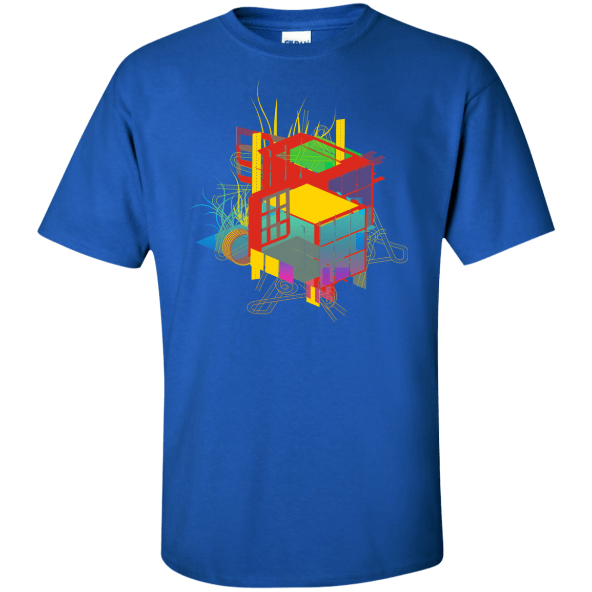T-Shirts Royal / XLT Rubik's Building Tall T-Shirt