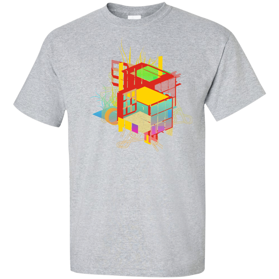 T-Shirts Sport Grey / XLT Rubik's Building Tall T-Shirt