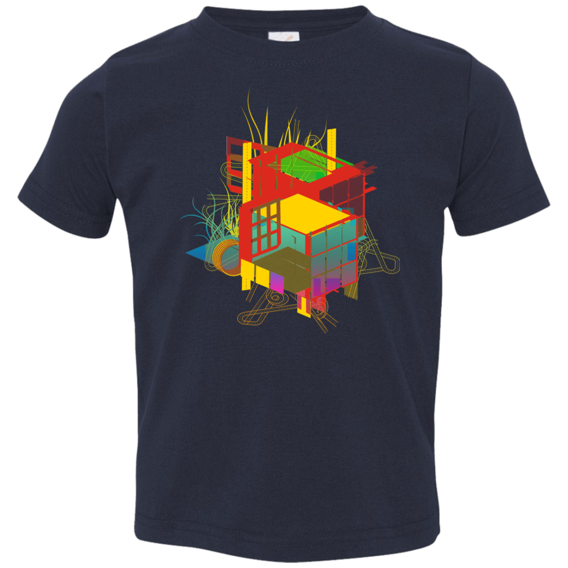 T-Shirts Navy / 2T Rubik's Building Toddler Premium T-Shirt