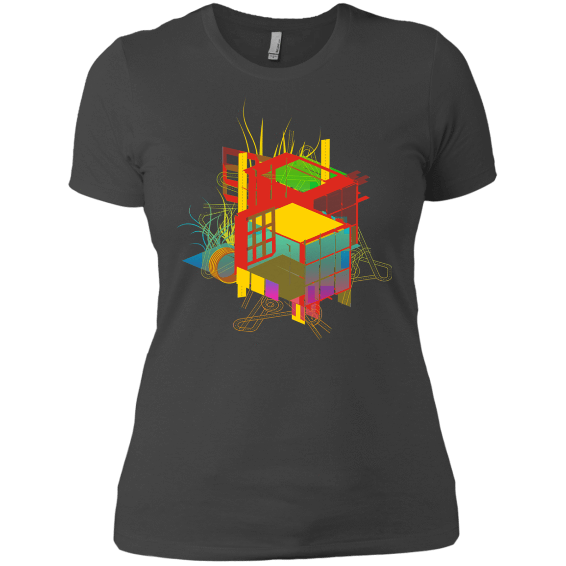 T-Shirts Heavy Metal / X-Small Rubik's Building Women's Premium T-Shirt
