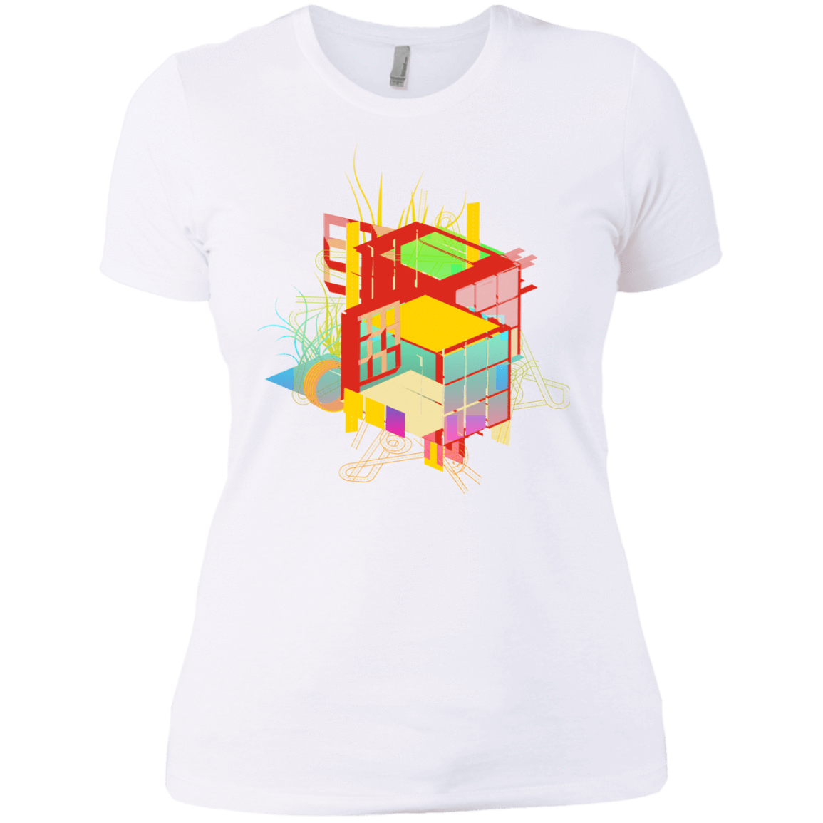 T-Shirts White / X-Small Rubik's Building Women's Premium T-Shirt
