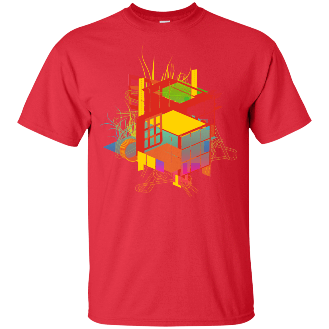 T-Shirts Red / YXS Rubik's Building Youth T-Shirt