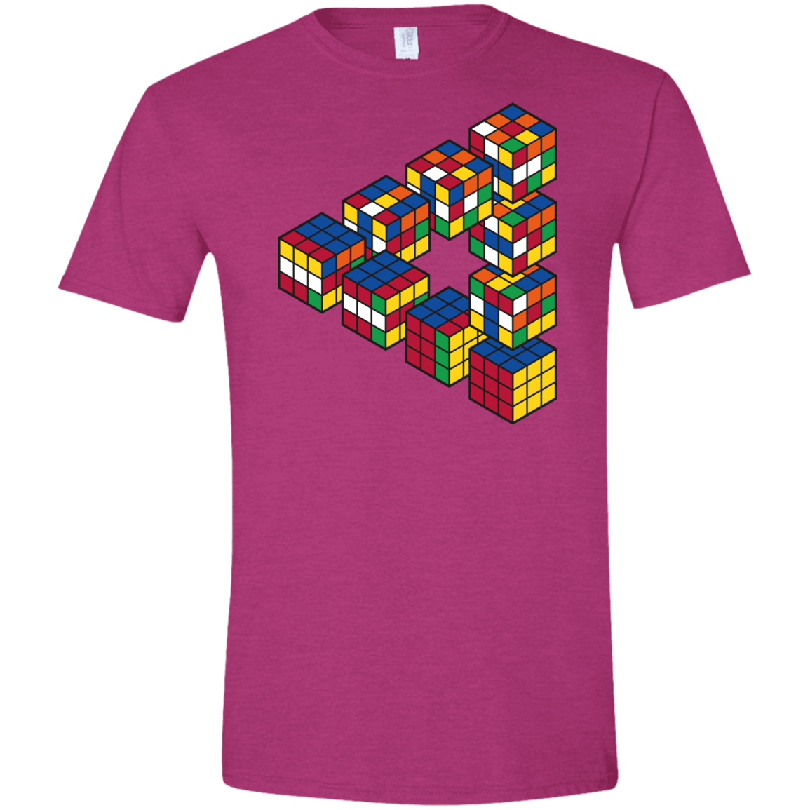 Rubiks Cube Penrose Triangle Men's Semi-Fitted Softstyle