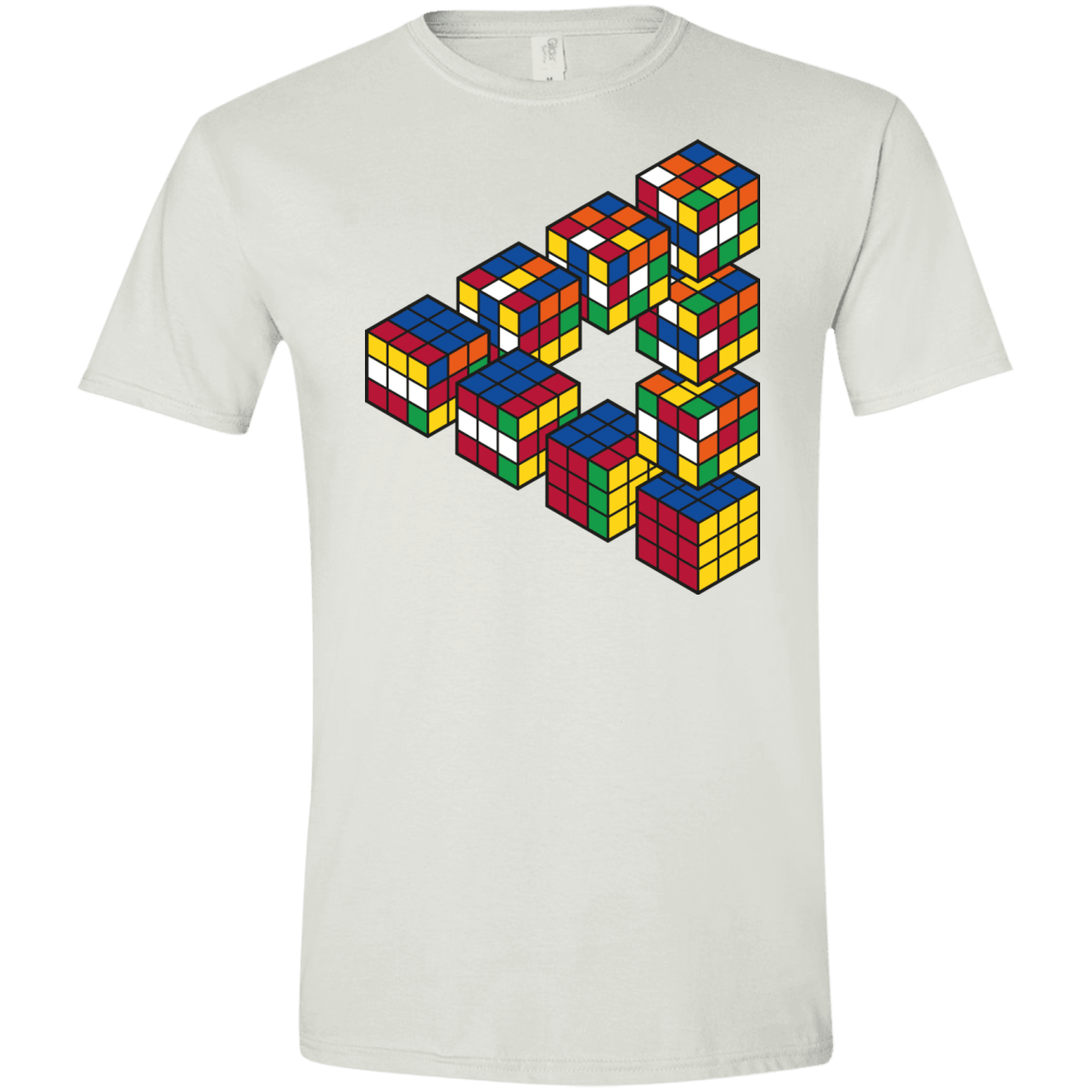 Rubiks Cube Penrose Triangle Men's Semi-Fitted Softstyle