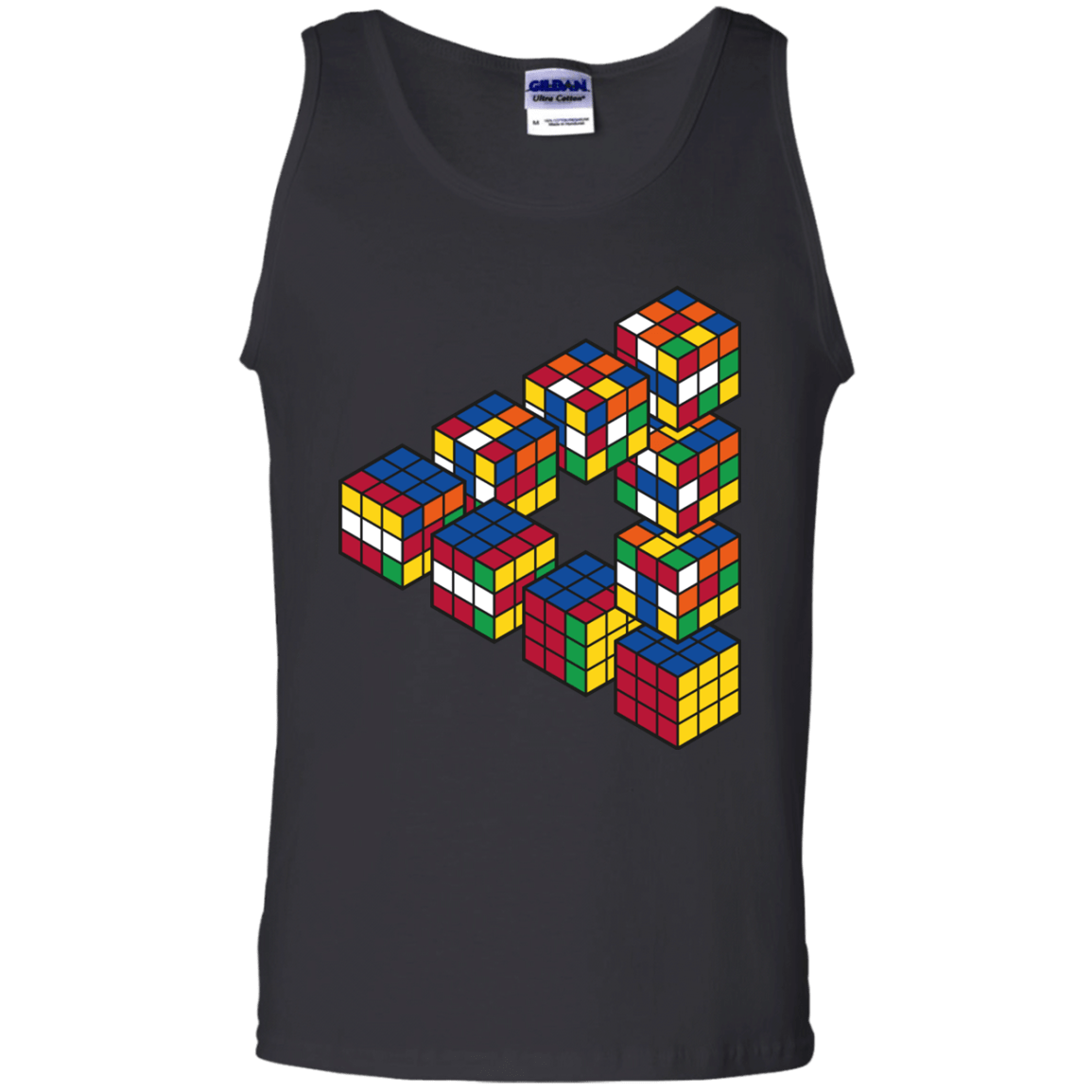 Rubiks Cube Penrose Triangle Men's Tank Top