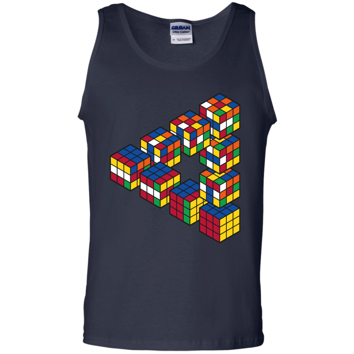 Rubiks Cube Penrose Triangle Men's Tank Top
