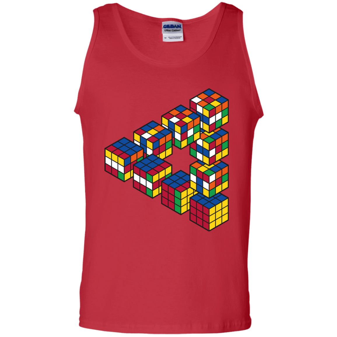 Rubiks Cube Penrose Triangle Men's Tank Top