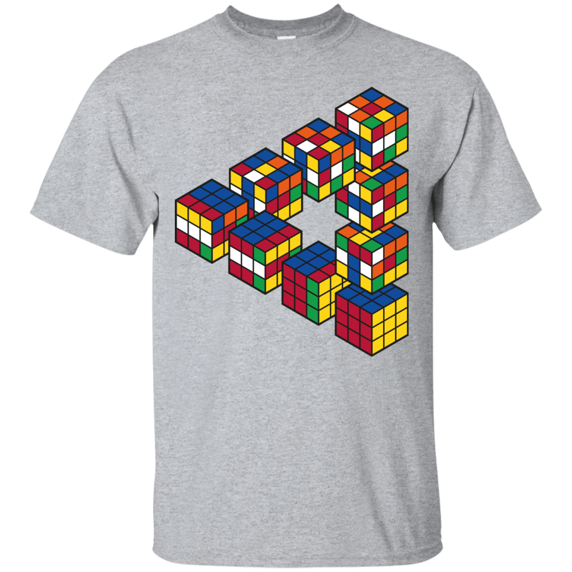 T-Shirts Sport Grey / S Rubiks Cube Penrose Triangle T-Shirt