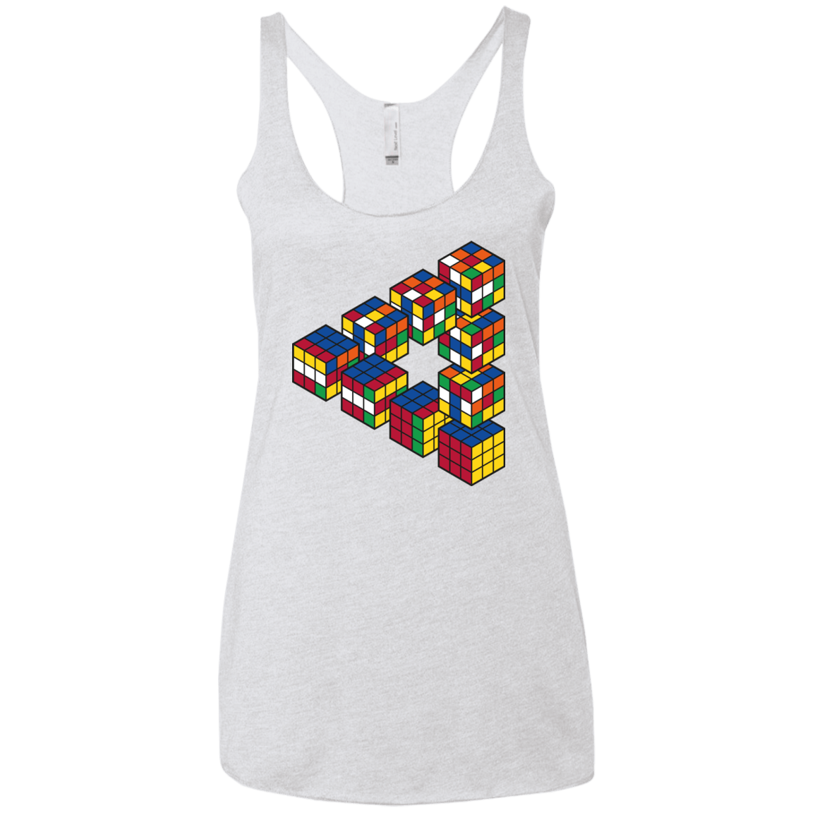 Rubiks Cube Penrose Triangle Women's Triblend Racerback Tank