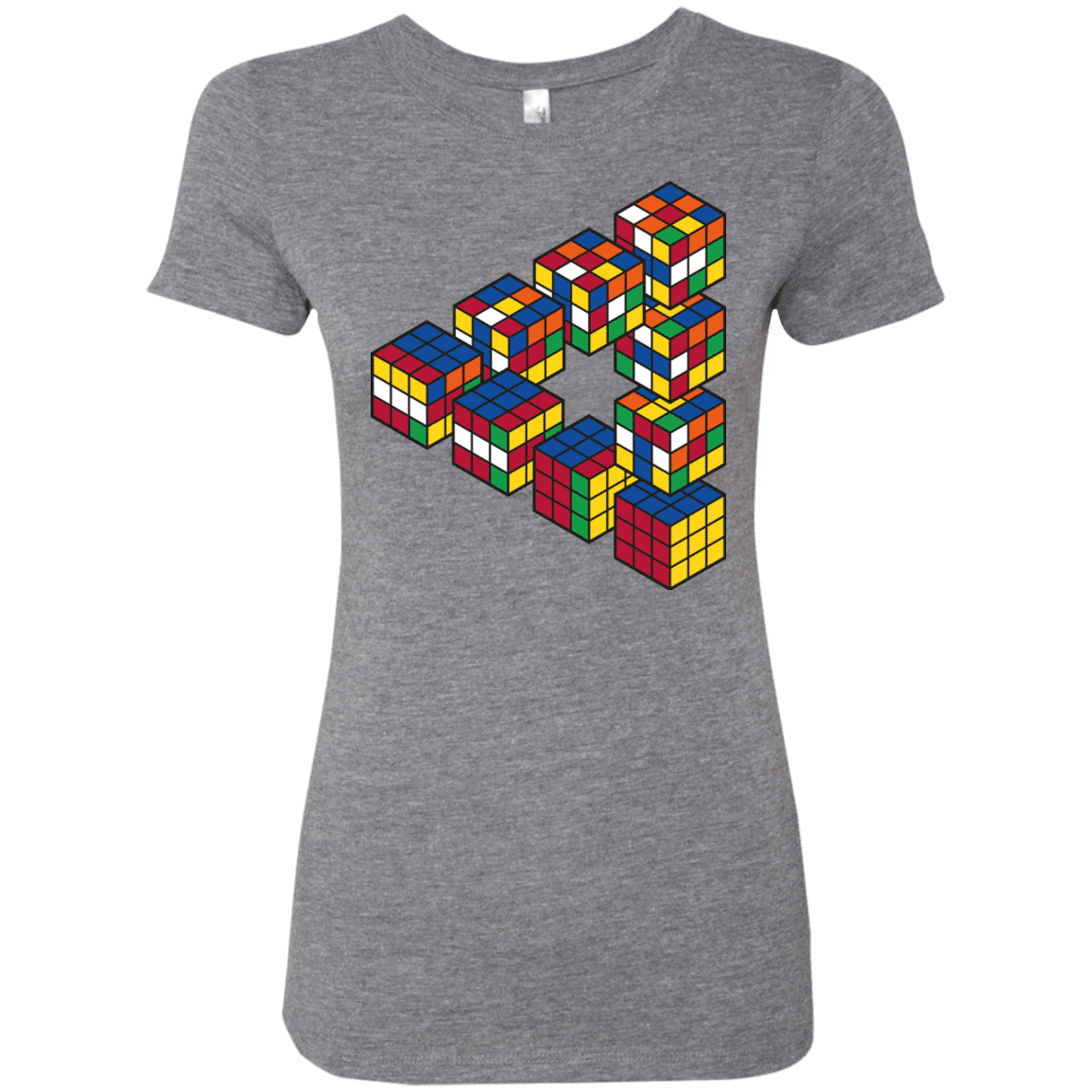 T-Shirts Premium Heather / S Rubiks Cube Penrose Triangle Women's Triblend T-Shirt