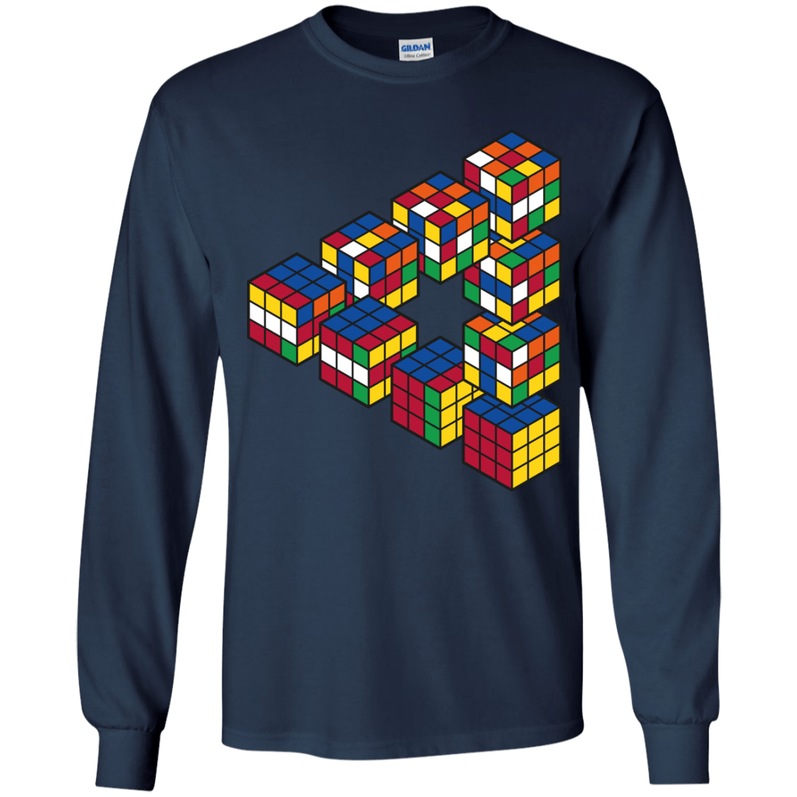 Rubiks Cube Penrose Triangle Youth Long Sleeve T-Shirt