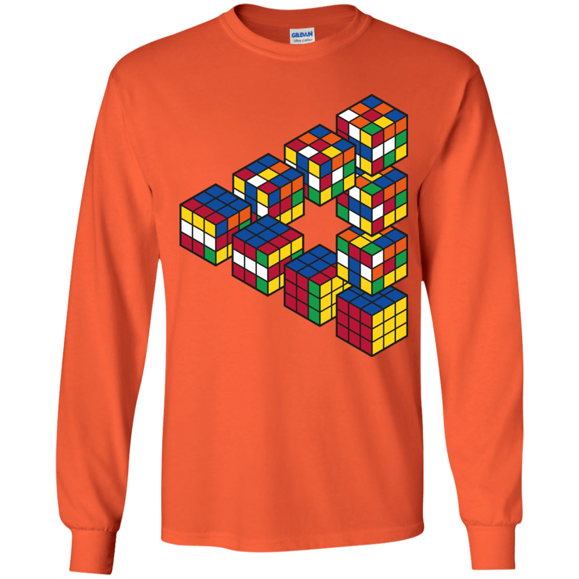 Rubiks Cube Penrose Triangle Youth Long Sleeve T-Shirt