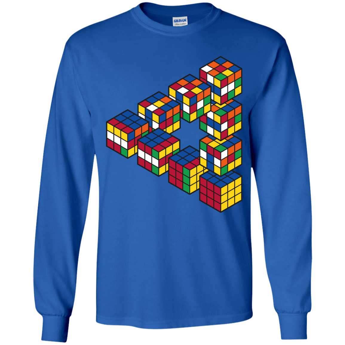 Rubiks Cube Penrose Triangle Youth Long Sleeve T-Shirt
