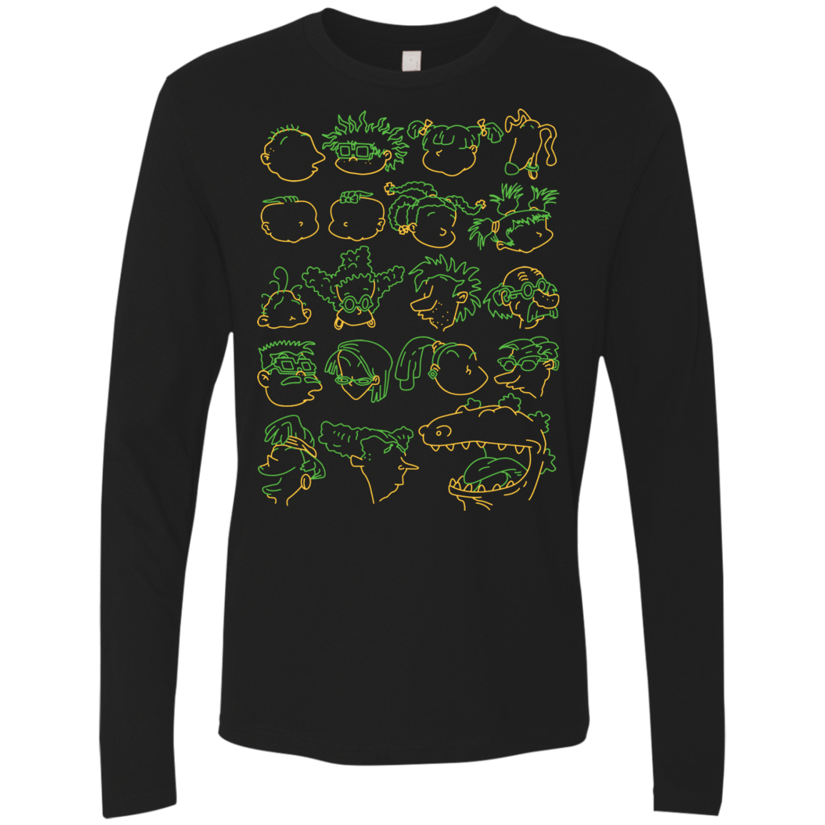 T-Shirts Black / S RUGRAT HEADS Men's Premium Long Sleeve