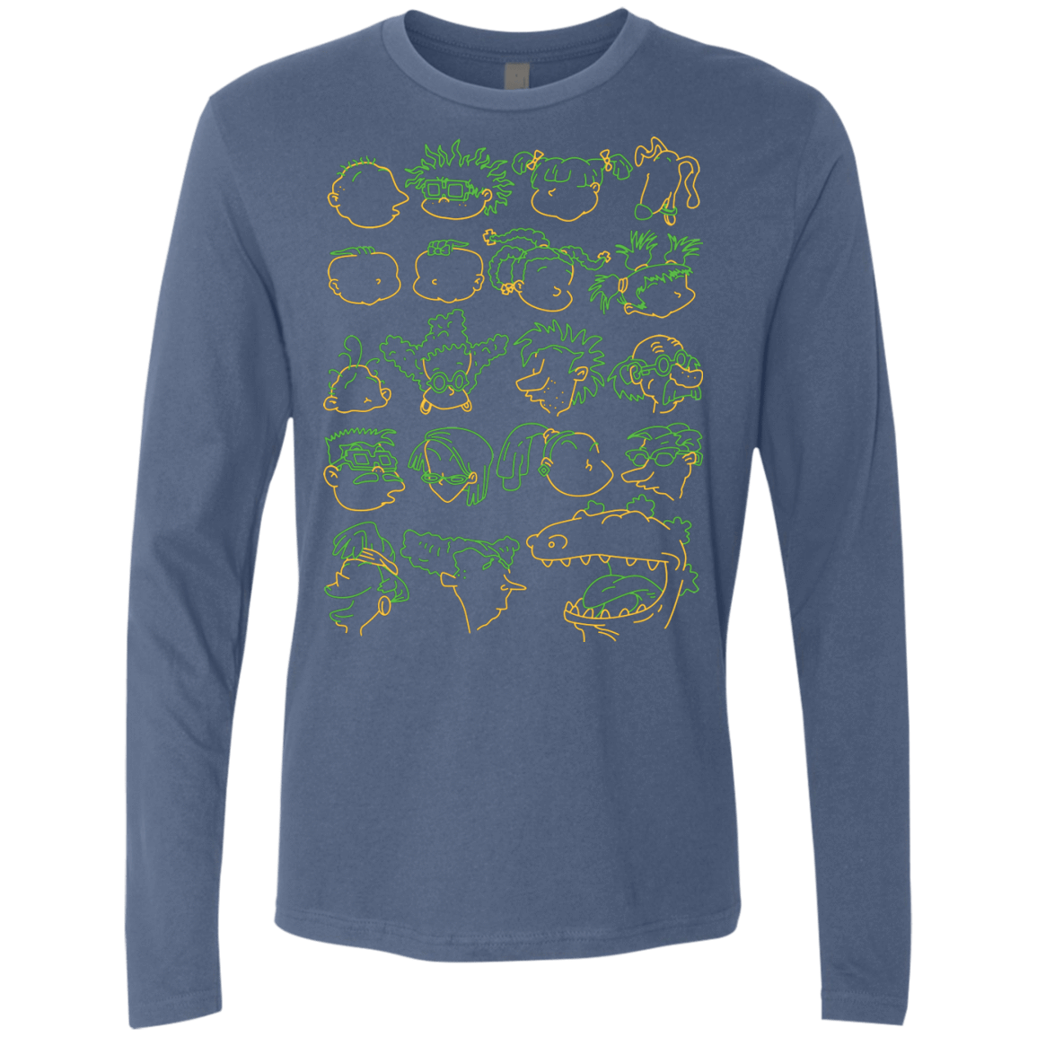 T-Shirts Indigo / S RUGRAT HEADS Men's Premium Long Sleeve