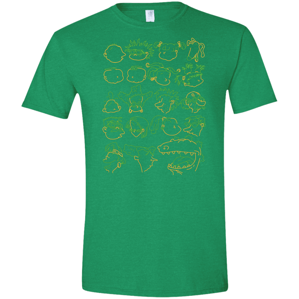 T-Shirts Heather Irish Green / S RUGRAT HEADS Men's Semi-Fitted Softstyle