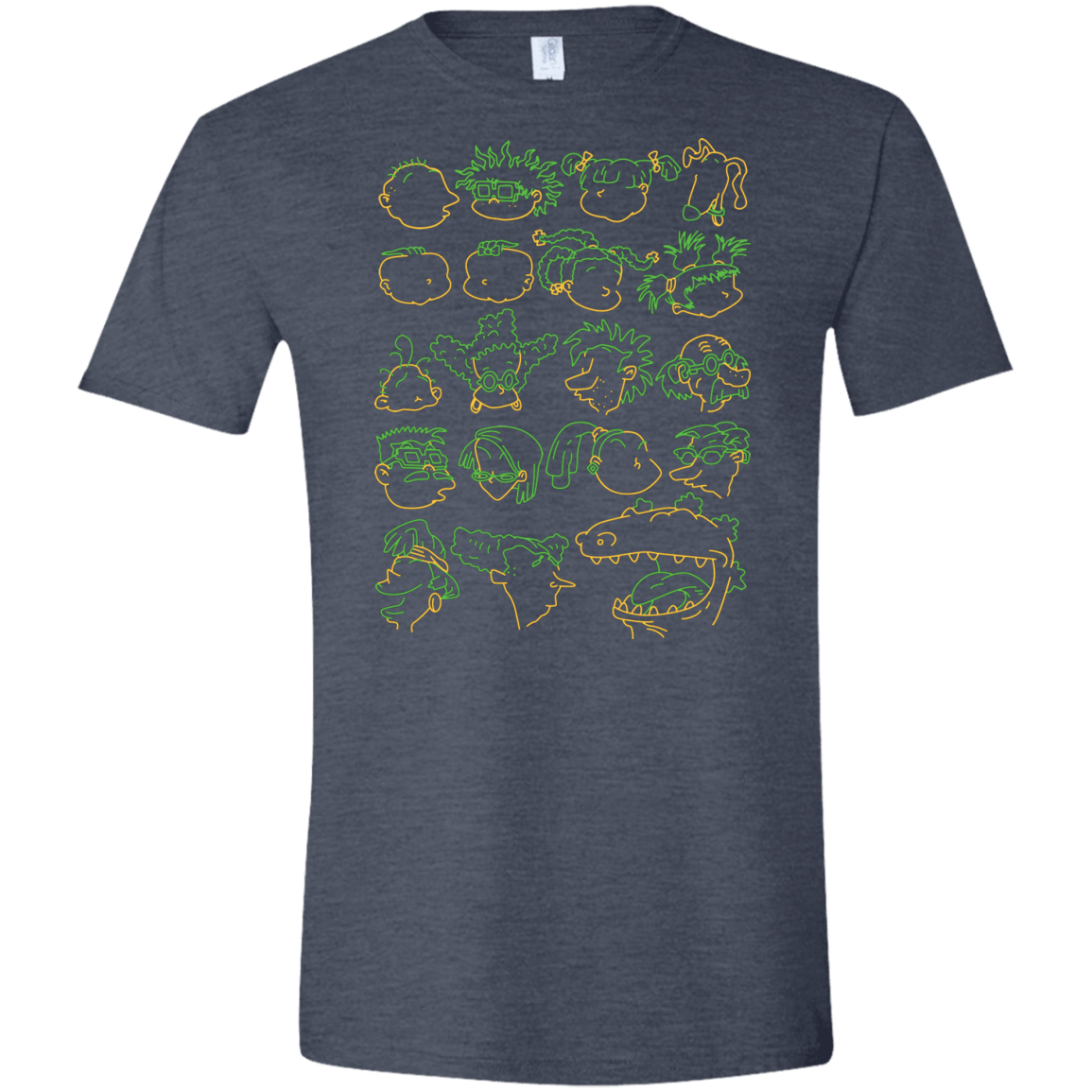 T-Shirts Heather Navy / S RUGRAT HEADS Men's Semi-Fitted Softstyle