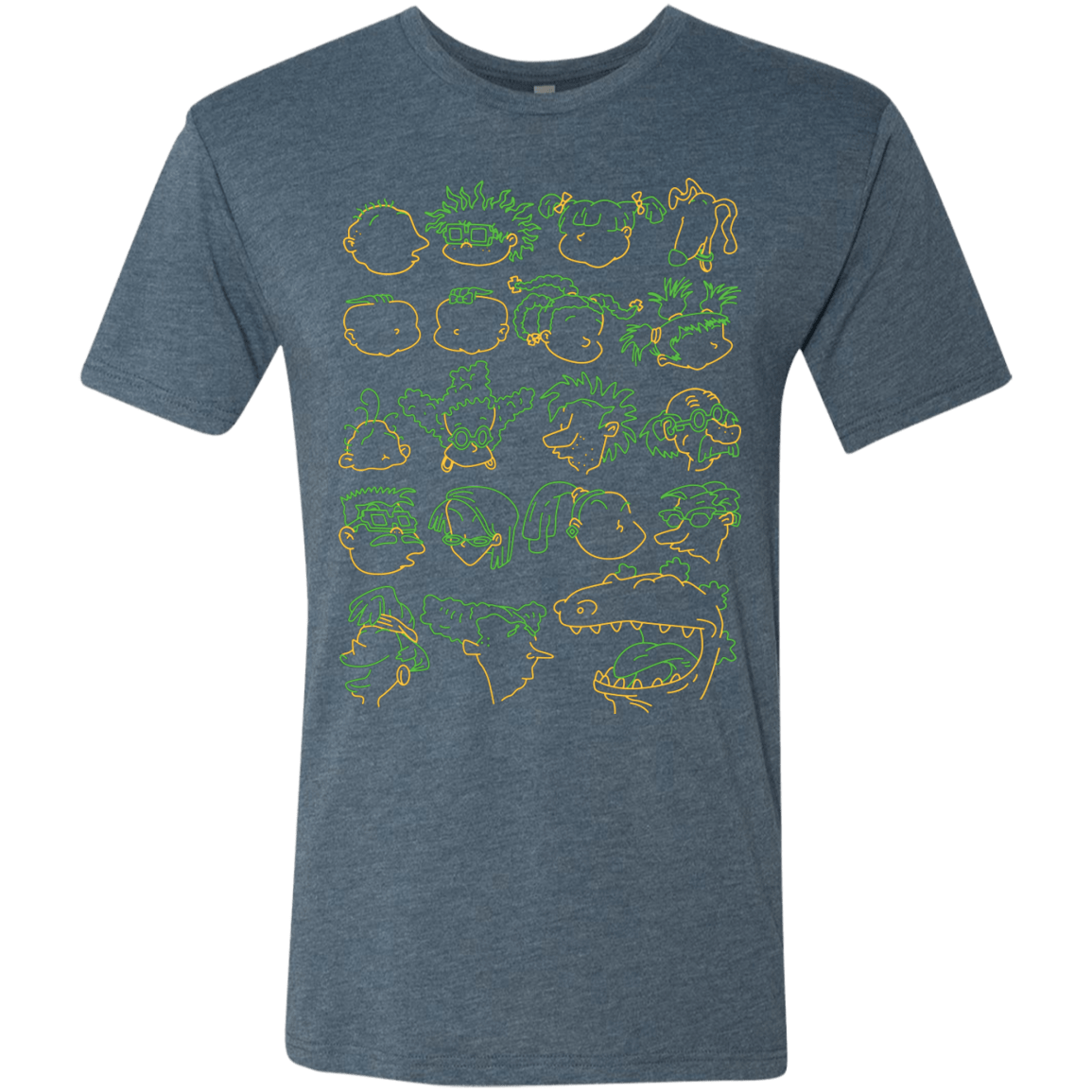 T-Shirts Indigo / S RUGRAT HEADS Men's Triblend T-Shirt