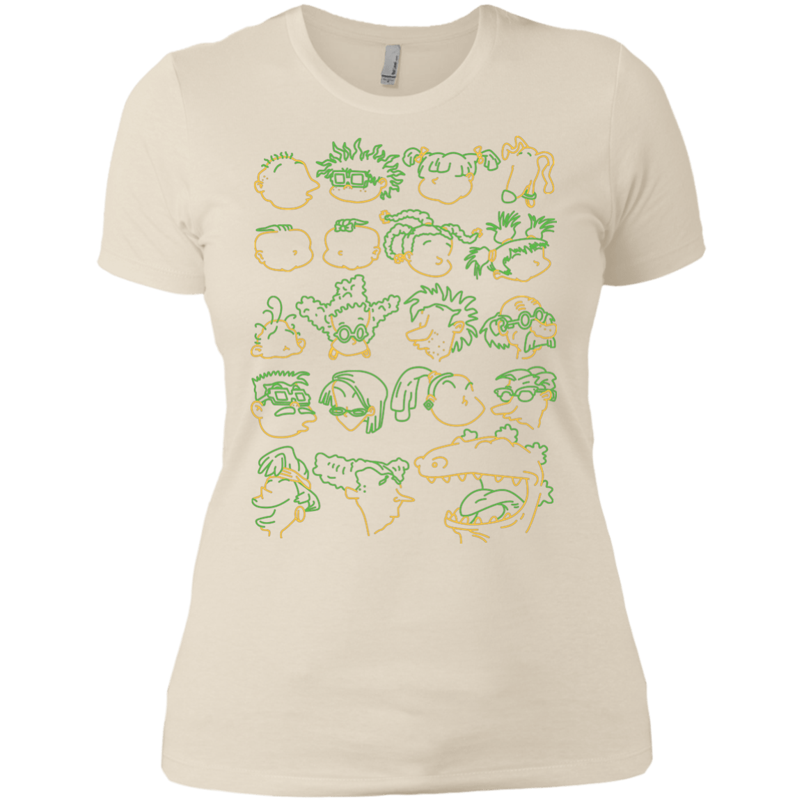 T-Shirts Ivory/ / X-Small RUGRAT HEADS Women's Premium T-Shirt
