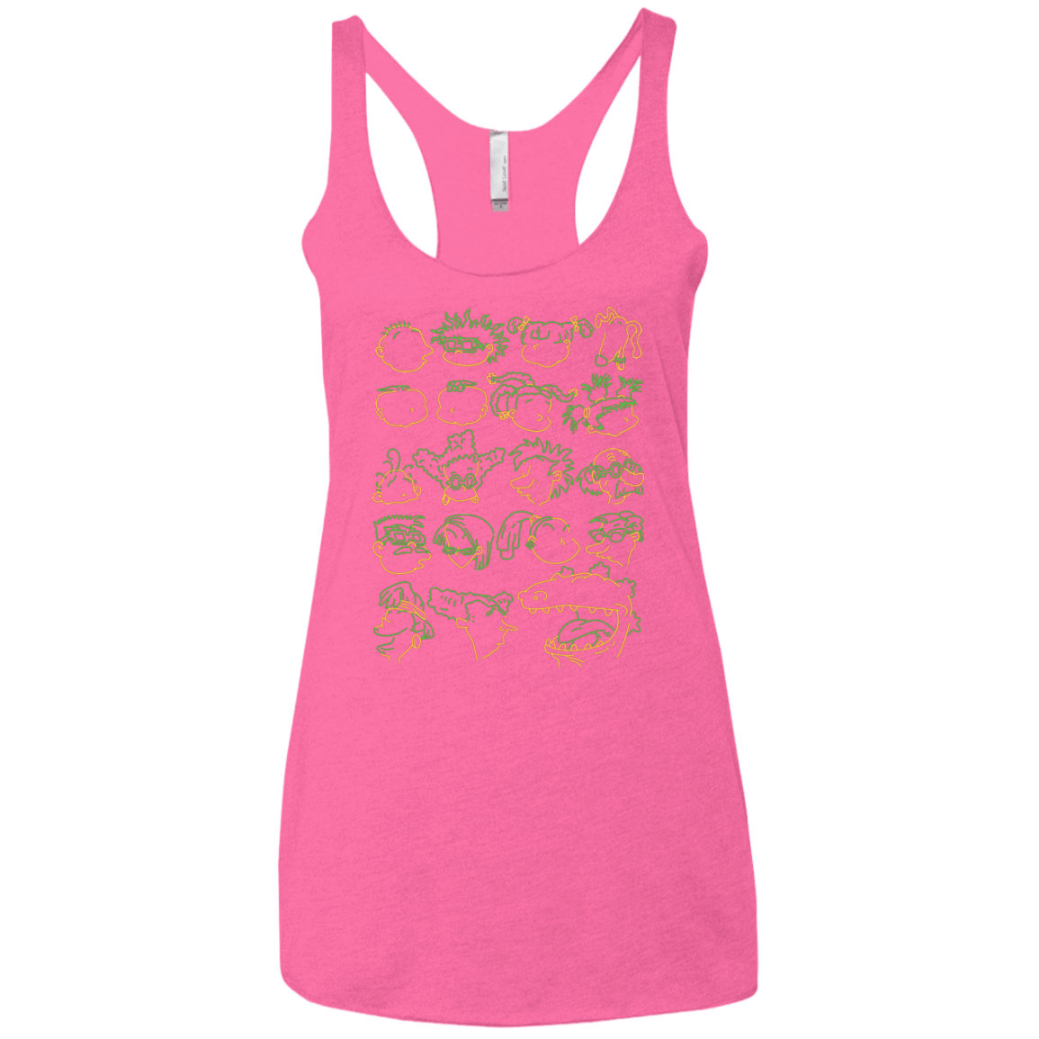 T-Shirts Vintage Pink / X-Small RUGRAT HEADS Women's Triblend Racerback Tank