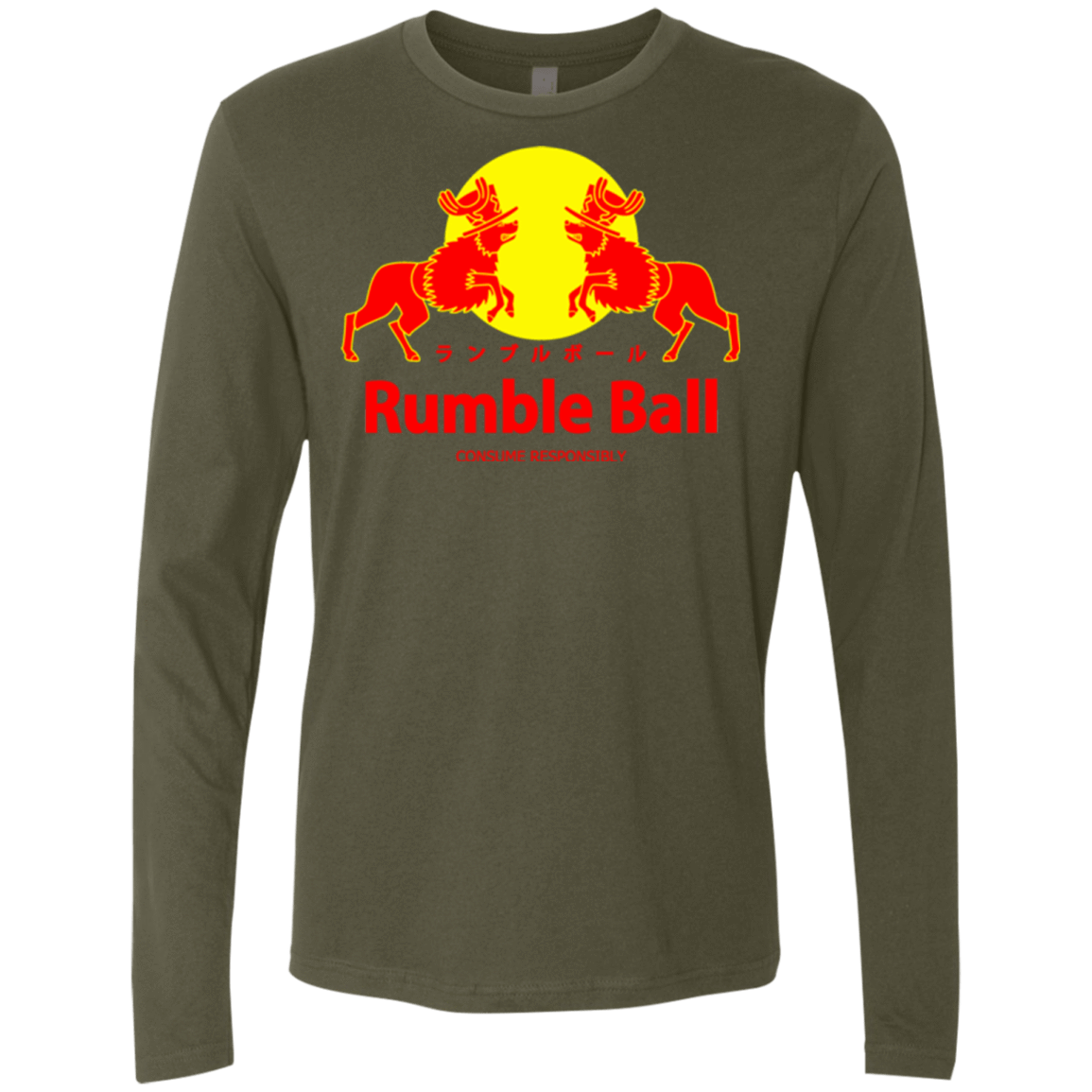 T-Shirts Military Green / Small Rumble Ball Men's Premium Long Sleeve