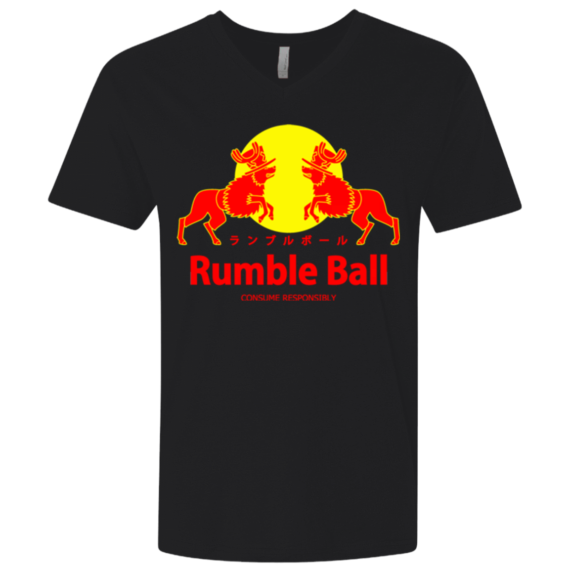 T-Shirts Black / X-Small Rumble Ball Men's Premium V-Neck
