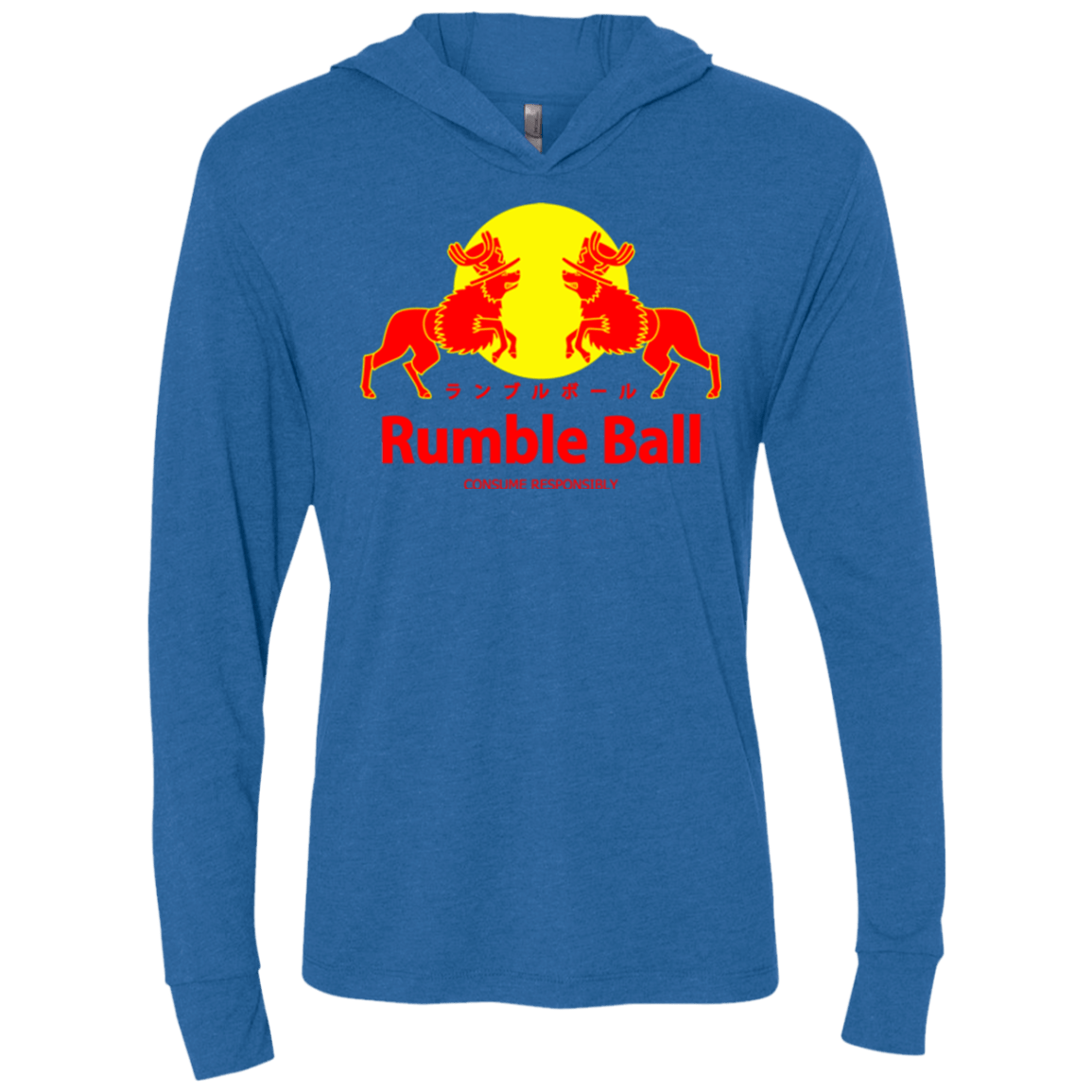 T-Shirts Vintage Royal / X-Small Rumble Ball Triblend Long Sleeve Hoodie Tee