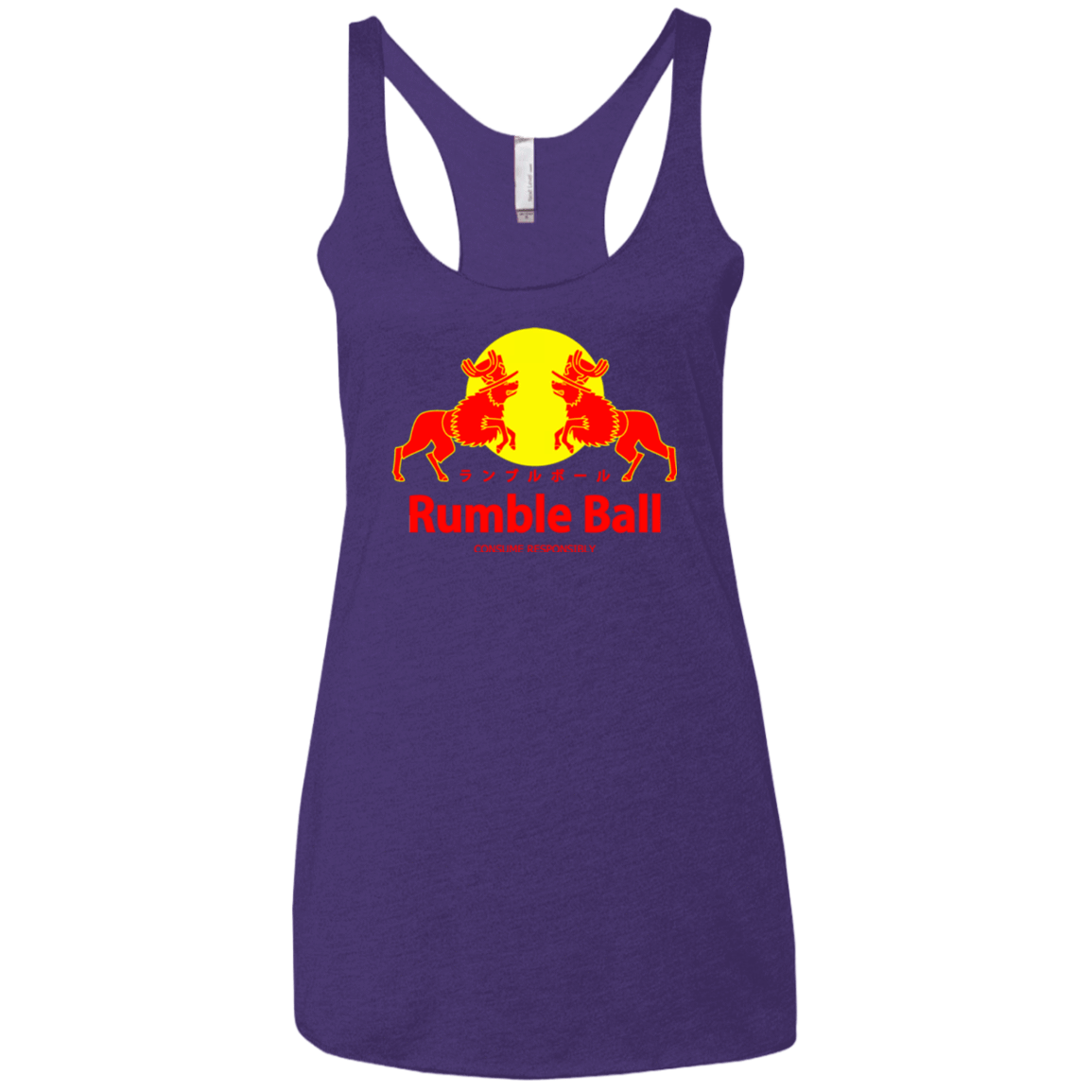 T-Shirts Purple / X-Small Rumble Ball Women's Triblend Racerback Tank