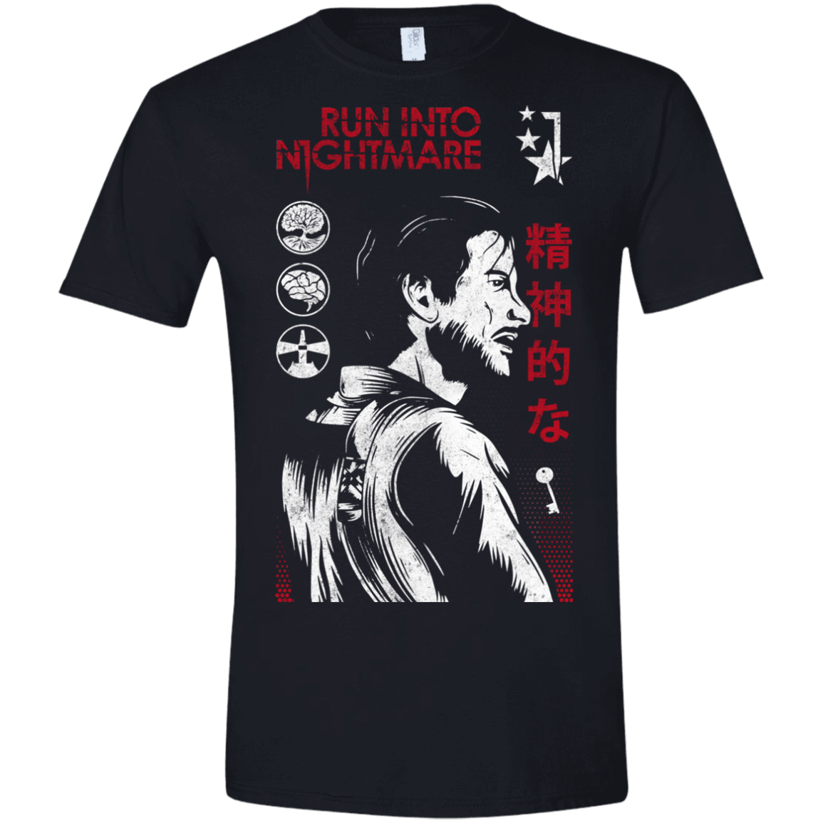T-Shirts Black / X-Small Run Into Nightmare Men's Semi-Fitted Softstyle