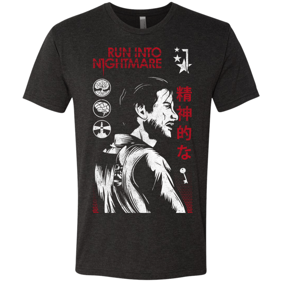 T-Shirts Vintage Black / S Run Into Nightmare Men's Triblend T-Shirt