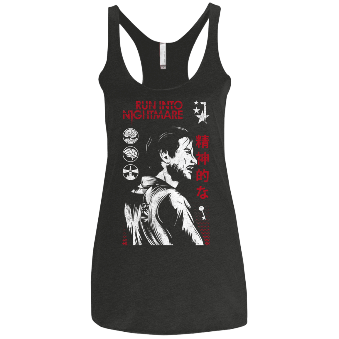 T-Shirts Vintage Black / X-Small Run Into Nightmare Women's Triblend Racerback Tank