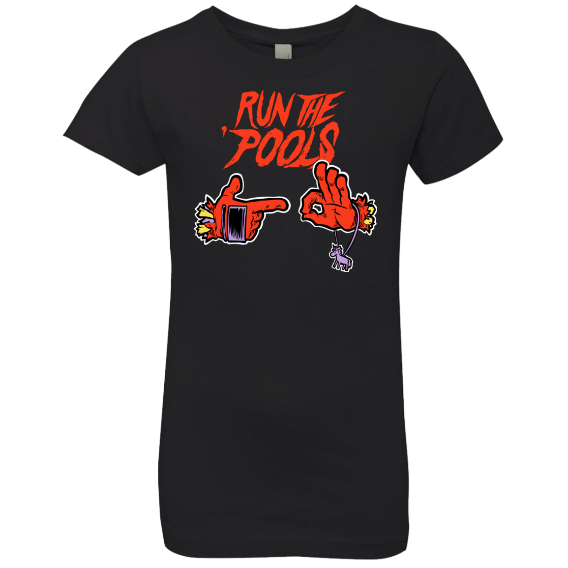T-Shirts Black / YXS Run the Pools Girls Premium T-Shirt