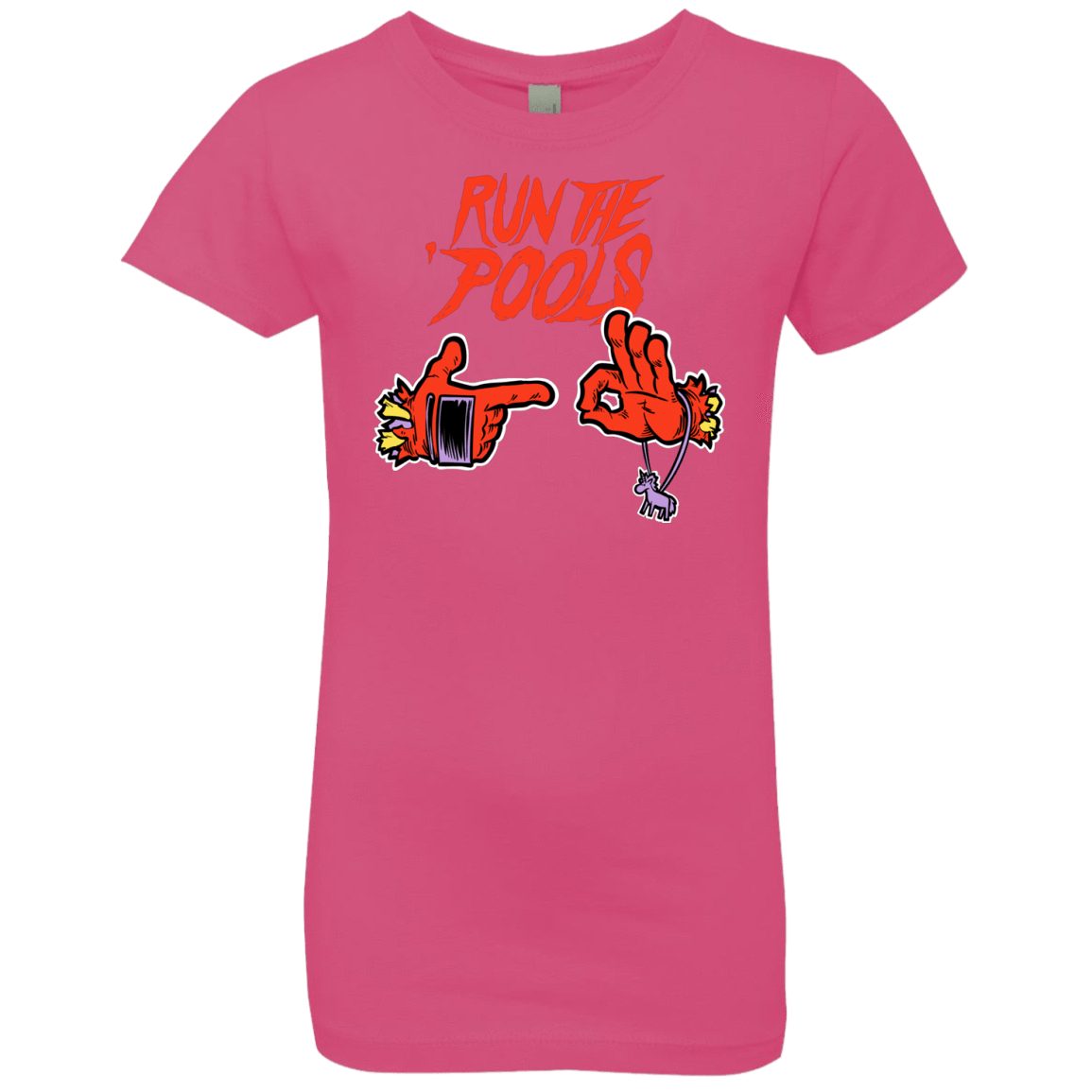 T-Shirts Hot Pink / YXS Run the Pools Girls Premium T-Shirt