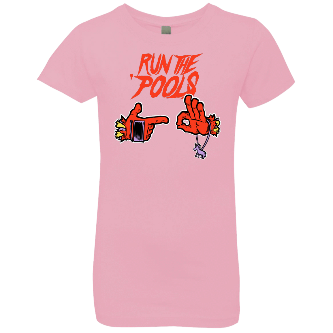 T-Shirts Light Pink / YXS Run the Pools Girls Premium T-Shirt
