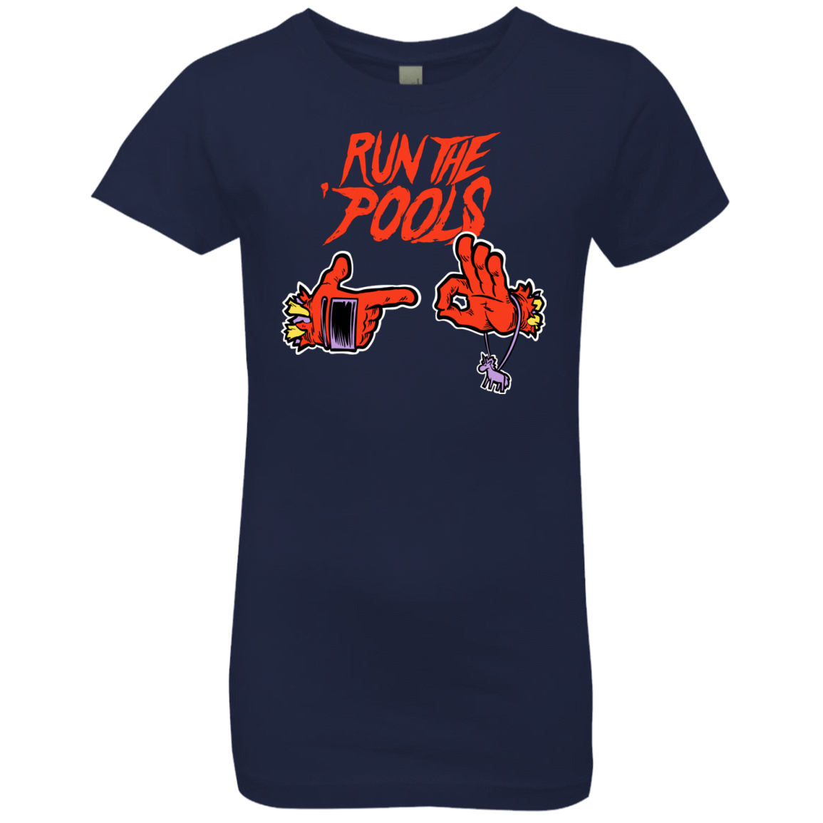 T-Shirts Midnight Navy / YXS Run the Pools Girls Premium T-Shirt