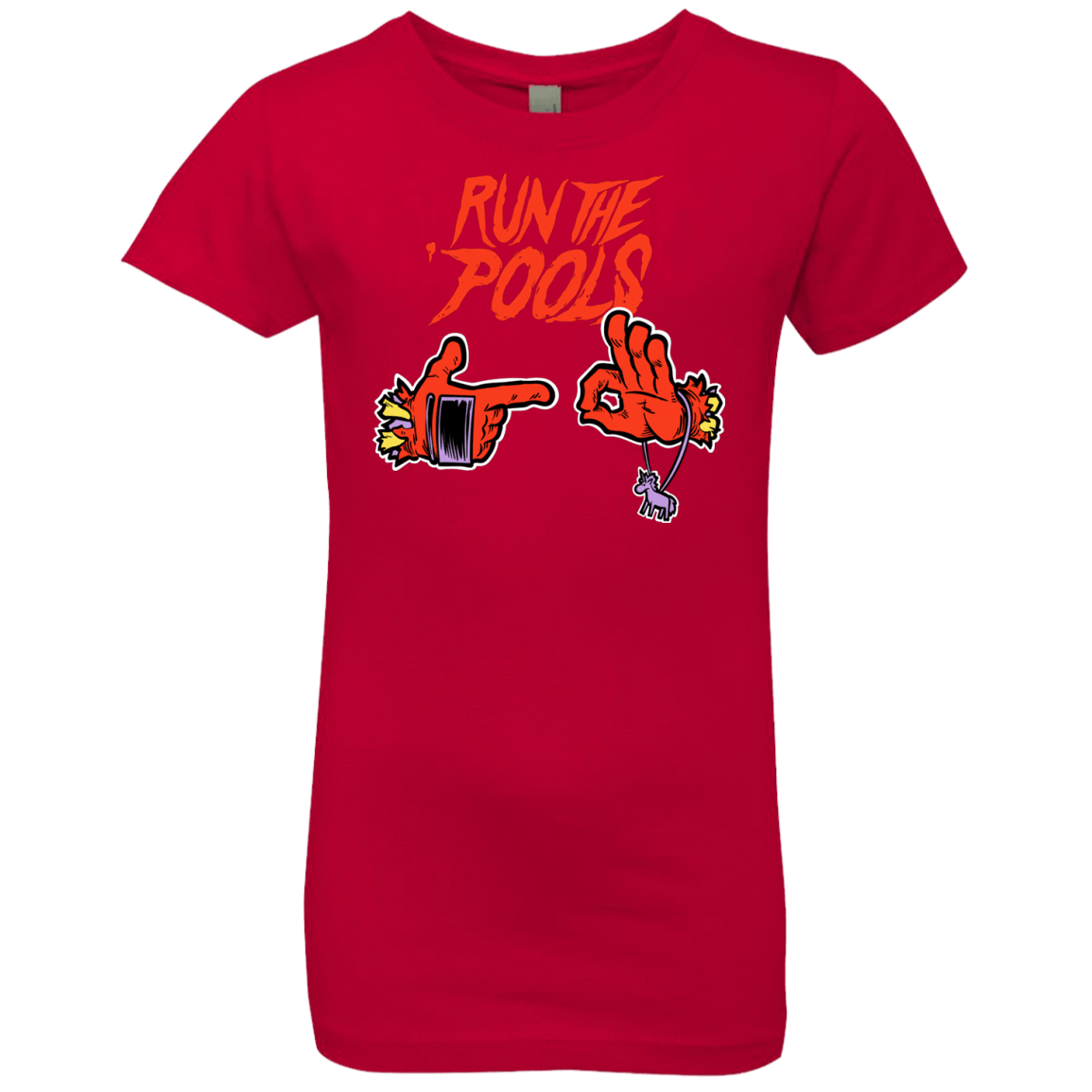 T-Shirts Red / YXS Run the Pools Girls Premium T-Shirt