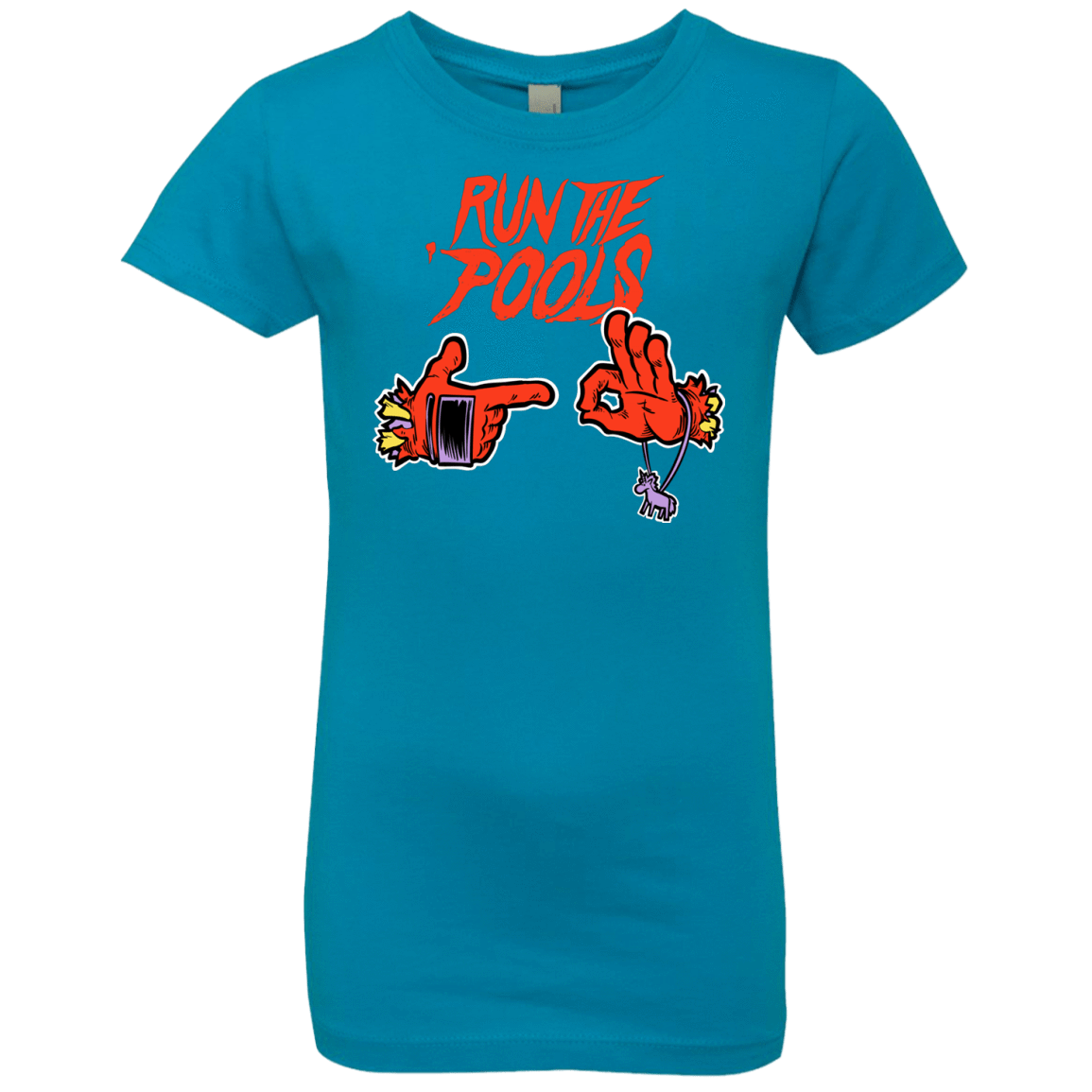 T-Shirts Turquoise / YXS Run the Pools Girls Premium T-Shirt