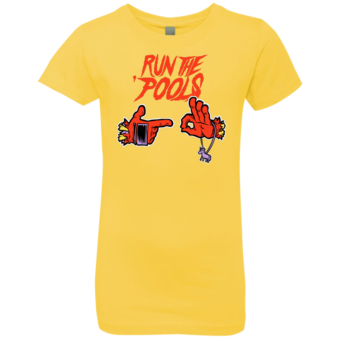 T-Shirts Vibrant Yellow / YXS Run the Pools Girls Premium T-Shirt