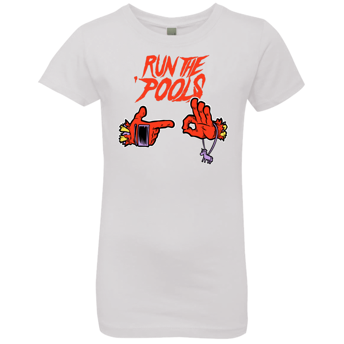 T-Shirts White / YXS Run the Pools Girls Premium T-Shirt